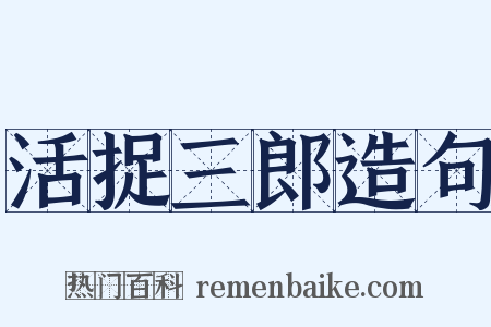 活捉三郎造句是什么意思的图片